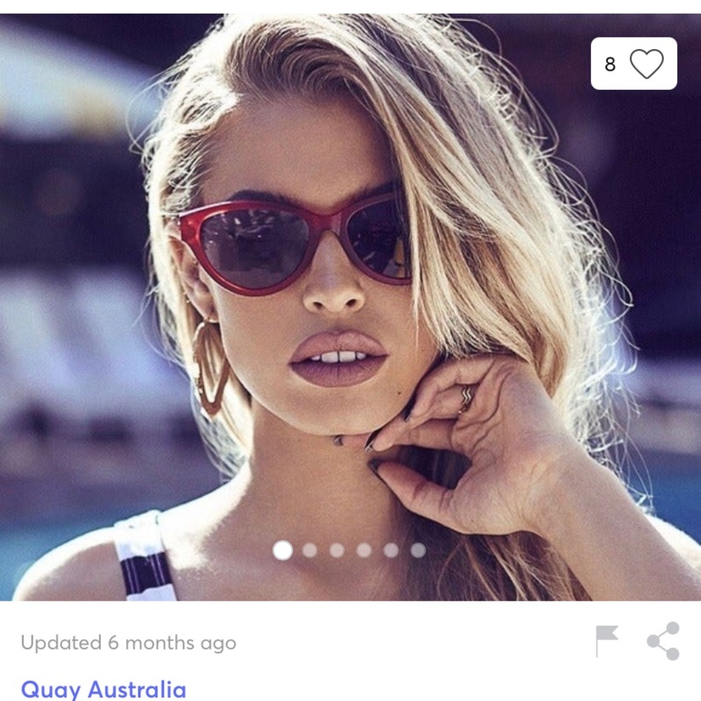 Quay Rizzo Red Sunglasses